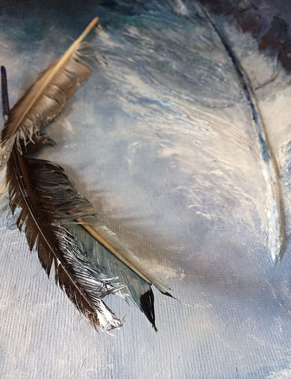 Feather-painting