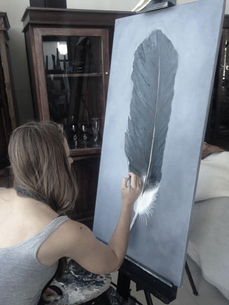 Painting-Large-feathers