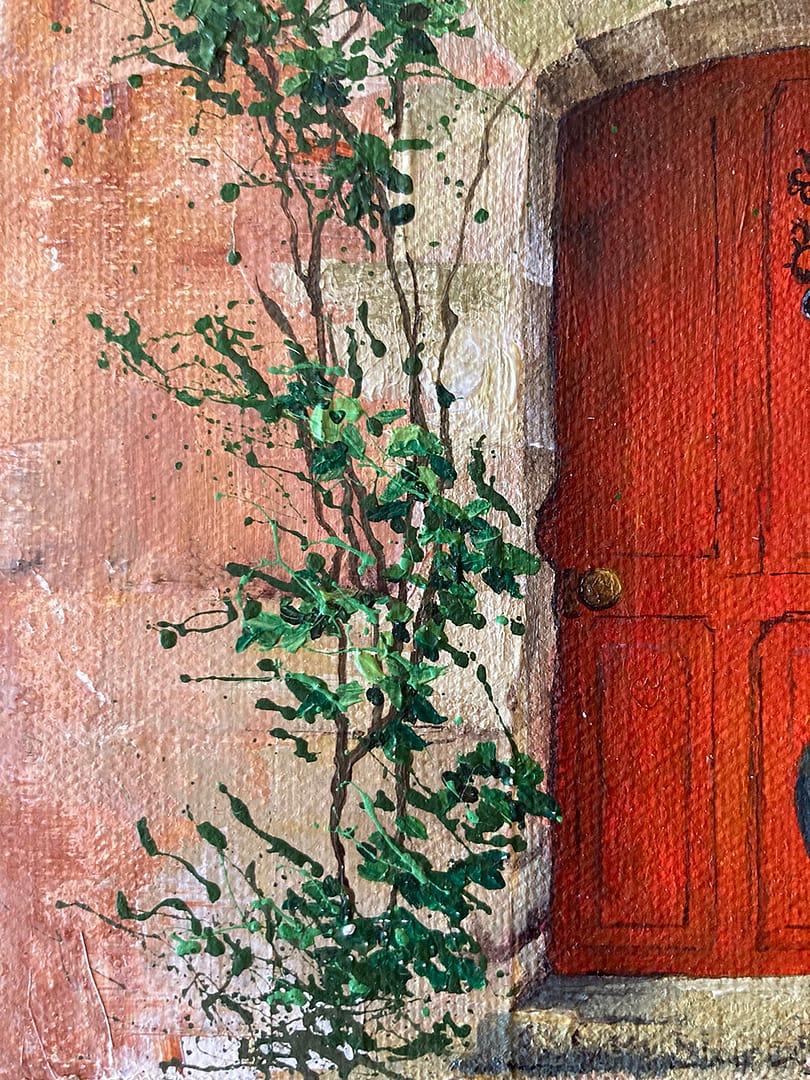 red-door-painting-vines
